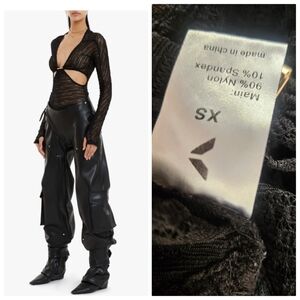 Ruve Aloha Winter Textured Cut Out Knit Bodysuit Xxs